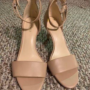 Nude Heels with Ankle Strap